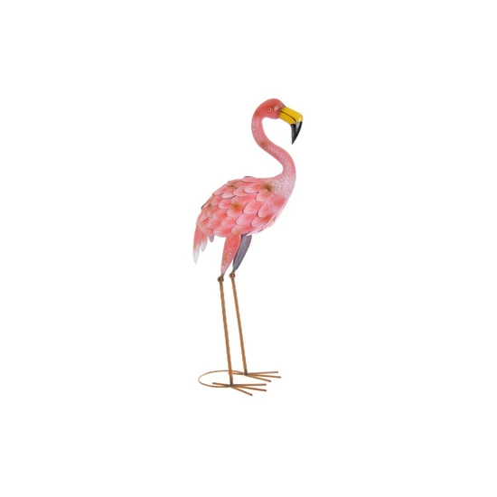 DEKORATÍV FLAMINGÓ FIGURA FÉMBŐL  75 CM MAGAS