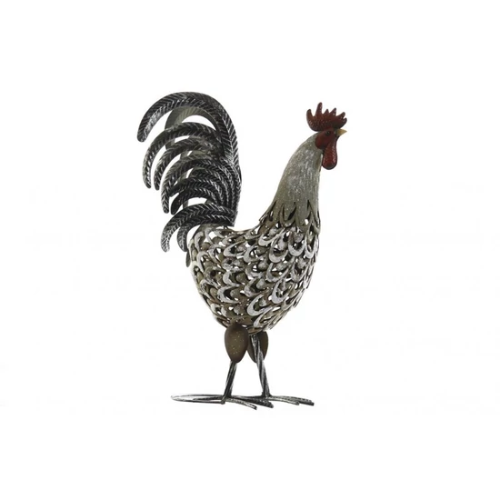 DEKORATÍV KAKAS FIGURA FÉMBŐL 46 CM