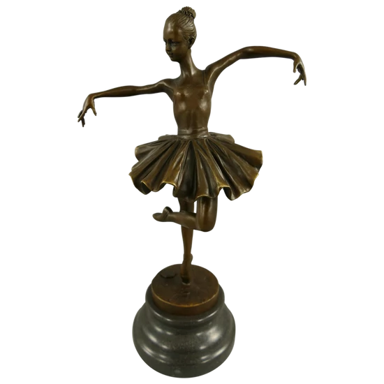 EGYEDI  TÁNCOS HÖLGY BALERINA BRONZ SZOBOR
