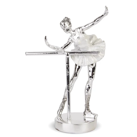 BALERINA SZOBOR EZÜST SZÍNŰ  20,5 CM