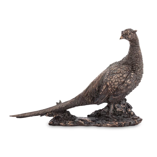 FÁCÁN FIGURA , SZOBOR BRONZ SZÍNBEN 39 CM