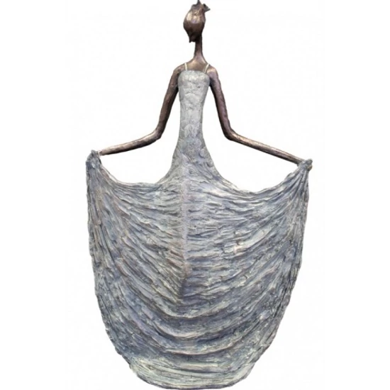 KÜLÖNLEGES NŐI ALAK SZOBOR HOSSZÚ RUHÁBAN 60 CM