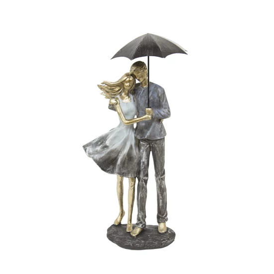 SÉTÁLÓ PÁR SZOBOR ESERNYŐVEL 41 CM