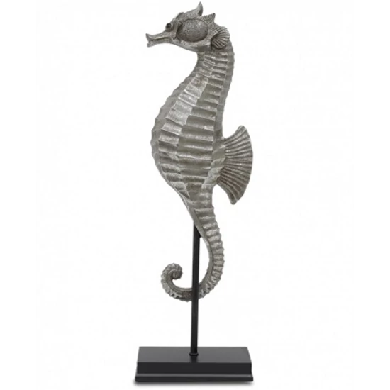 CSIKÓHAL FIGURA EZÜST SZÍNBEN ÁLLÓ 52 CM