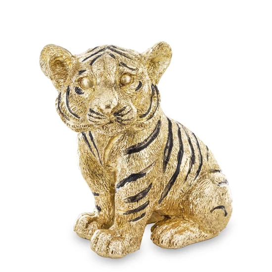 ÜLŐ TIGRIS KÖLYÖK FIGURA ARANY SZÍNBEN 15 CM