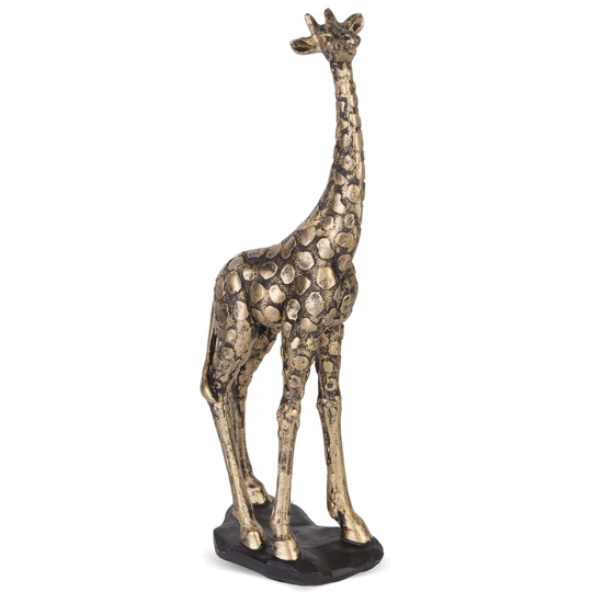 KÜLÖNLEGES ZSIRÁF FIGURA ARANY SZÍNBEN 34,5 CM