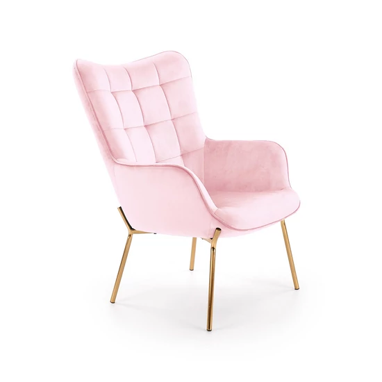 MIKROBÁRSONY ANYAGÚ RÓZSASZÍN MODERN FOTEL