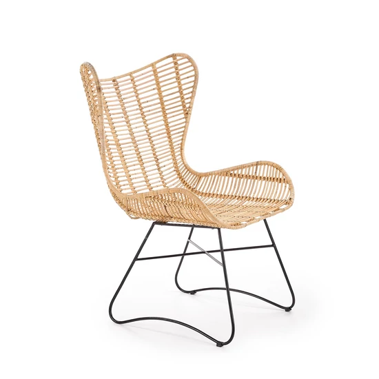 ÚJ DESIGN RATTAN FOTEL FÉM LÁBBAL