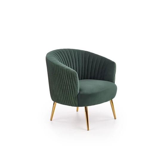 EGYEDI DESIGN KEREK FORMÁJÚ ZÖLD FOTEL