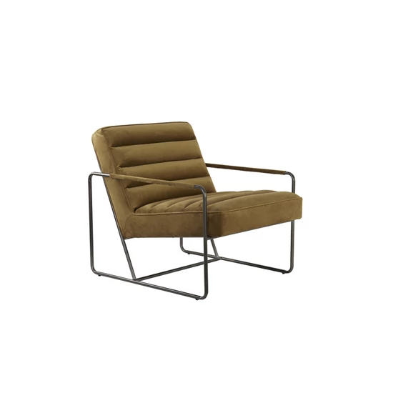 BARNA BÁRSONY FOTEL FÉM VÁZZAL MODERN DESIGN 