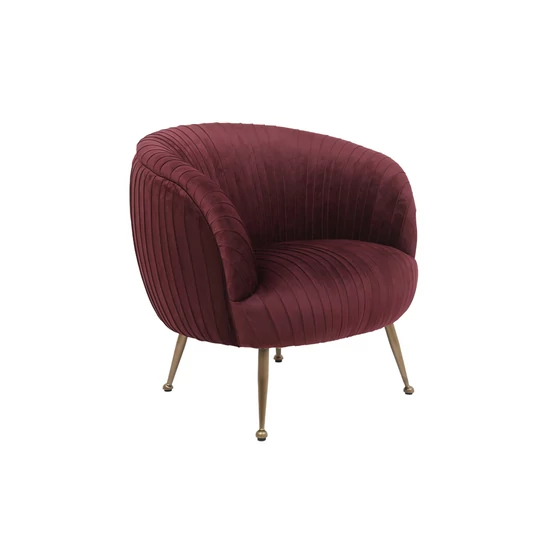 BURGUDIVÖRÖS MODERN FOTEL BRONZ LÁBBAL