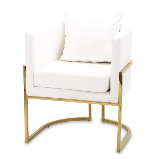 EXKLUZÍV DESIGN MODERN STÍLUSÚ FOTEL ARANY LÁBBAL