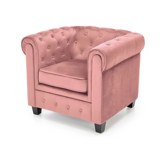 RÓZSASZÍNŰ CHESTERFIELD STÍLUSÚ FOTEL