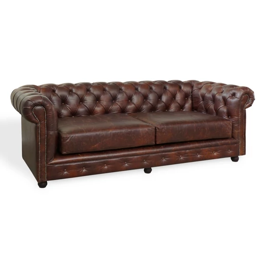 CHESTERFIELD KÉTSZEMÉLYES KANAPÉ BŐR
