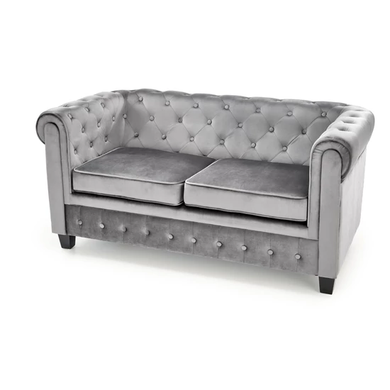 SZÜRKE CHESTERFIELD STÍLUSÚ 2 SZEMÉLYES KANAPÉ