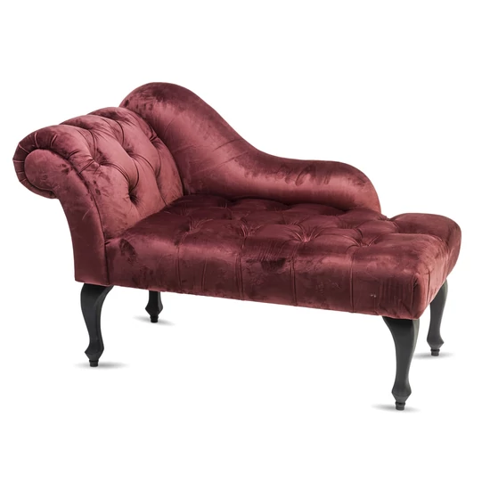 ELEGÁNS KLASSZIKUS SZÓFA BORDÓ SZÖVETTEL 120 CM